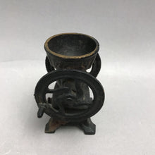 Load image into Gallery viewer, Vintage Cast Iron Miniature Coffee Grinder Hand Painted w/ Drawer (4")
