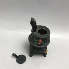 Load image into Gallery viewer, Vintage Mini Cast Iron Painted Pot Belly Stove (5")
