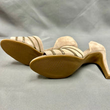 Load image into Gallery viewer, Franco Sarto Tan Suede Strappy Detail Open Toe Heels sz 7.5 NWOB
