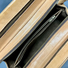 Load image into Gallery viewer, Artisan Tan Tooled Leather Mexican Mayan Imagery Purse (9x14x6")
