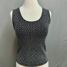 Load image into Gallery viewer, Onyx Nite by Wendye Chaitin Black Holographic Glitter Geo Print Formal 2-Piece Top Set sz S

