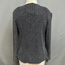 Load image into Gallery viewer, Onyx Nite by Wendye Chaitin Black Holographic Glitter Geo Print Formal 2-Piece Top Set sz S
