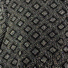 Load image into Gallery viewer, Onyx Nite by Wendye Chaitin Black Holographic Glitter Geo Print Formal 2-Piece Top Set sz S
