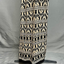 Load image into Gallery viewer, Vintage Talbots Black Tan Grecian Scroll Print Silk Maxi Skirt sz 18W
