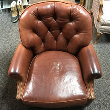 Load image into Gallery viewer, Hancock &amp; Moore Leather Chair (35x30x36) w/Ottoman (17x28x20)
