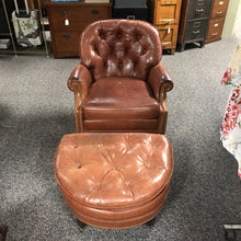 Load image into Gallery viewer, Hancock &amp; Moore Leather Chair (35x30x36) w/Ottoman (17x28x20)
