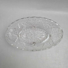 Load image into Gallery viewer, Indiana Glass Clear Footed Bowl - Rosette With Pinwheels (3.5x9.5x5.75)
