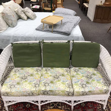 Load image into Gallery viewer, White Real Wicker Loveseat Settee (35x70x29)
