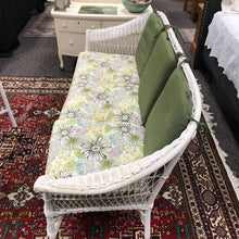 Load image into Gallery viewer, White Real Wicker Loveseat Settee (35x70x29)
