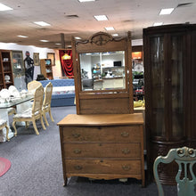 Load image into Gallery viewer, Oak Dresser 3 Drawer w/Mirror (74x40x20)

