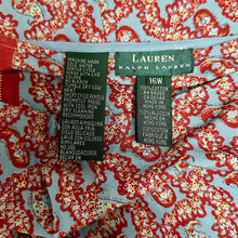 Load image into Gallery viewer, Vintage Lauren Ralph Lauren Red Blue Paisley Wrap Skirt sz 16W
