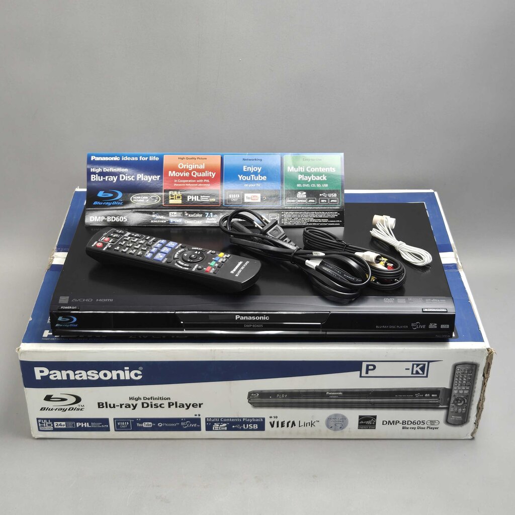 Panasonic DMP-BD605 Blu-Ray Disc Player w/ Remote (20x14x5) – Main