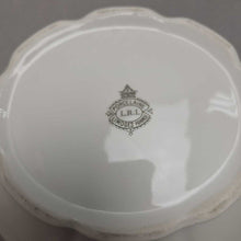 Load image into Gallery viewer, LRL Limoges France White &amp; Purple Floral Covered Vegetable Server (5x10.5x7)
