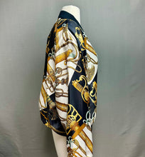Load image into Gallery viewer, Vintage Mighty Satin All Over Chains Swords Print Bomber Jacket
