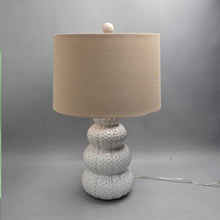 Load image into Gallery viewer, White Hobnail Ceramic Table Lamp (23")
