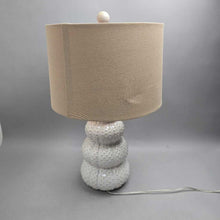 Load image into Gallery viewer, White Hobnail Ceramic Table Lamp (23")
