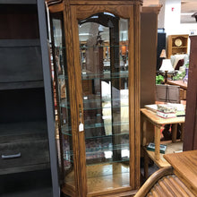 Load image into Gallery viewer, Oak Curio Cabinet (77x34x17) AS IS
