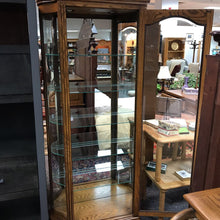 Load image into Gallery viewer, Oak Curio Cabinet (77x34x17) AS IS
