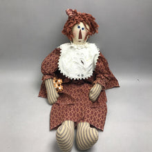 Load image into Gallery viewer, Vintage Rag Doll with Snowflake Cookie (28")
