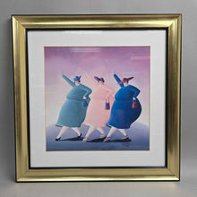 Load image into Gallery viewer, Gold Framed Nicole Avezard Print, Women Dancing (19x19)
