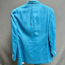 Load image into Gallery viewer, Vintage Clover House by Harry Rothman Blue Pinstripe Double Breasted Suit Jacket
