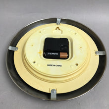 Load image into Gallery viewer, Silver Tone Round Wall Clock (9")
