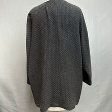 Load image into Gallery viewer, Vintage Caroline Rose Black Woven Lagenook Modernist Square Button Jacket sz 1X
