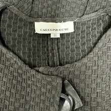 Load image into Gallery viewer, Vintage Caroline Rose Black Woven Lagenook Modernist Square Button Jacket sz 1X
