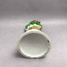 Load image into Gallery viewer, Rococo/Victorian-Style Man Figurine, Green Coat w/ Porcelain Lacework (14")
