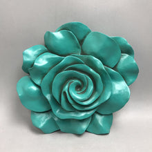 Load image into Gallery viewer, 3D Polyresin Blue Rose Flower Wall Decor (12"x11"x3.25")
