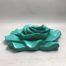 Load image into Gallery viewer, 3D Polyresin Blue Rose Flower Wall Decor (12"x11"x3.25")

