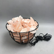 Load image into Gallery viewer, Himalayan Salt Crystal Lamp With Basket / Warm Glow Dimmer(6x9)
