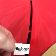 Load image into Gallery viewer, Vintage Burberrys of London Perfume Gift Umbrella Red Plaid Designed In France (48")
