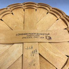 Load image into Gallery viewer, Longaberger 1999 Heartland Darning Basket with Leather Handles &amp; Liner (4x10)(As Is)
