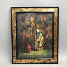 Load image into Gallery viewer, Framed Oriental Wall Art of Man Seated (17x14)
