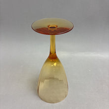 Load image into Gallery viewer, Art Deco Cambridge Amber Narrow Optic Water Goblet (7")(5 Available)
