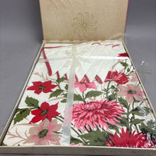 Load image into Gallery viewer, Vintage Simtex by Stevens Concerto Tablecloth Napkins Gift Set Box 1960s (52x52)
