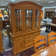 Load image into Gallery viewer, Broyhill Fontana Pine Buffet Hutch / China Cabinet (87x61x18)
