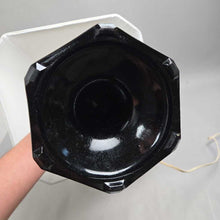 Load image into Gallery viewer, Aladdin B-124 Corinthian White Moonstone Over Black Foot Electrified Oil Lamp (24")
