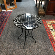Load image into Gallery viewer, Black And White Tile Table W/Metal Base (28x24x24)
