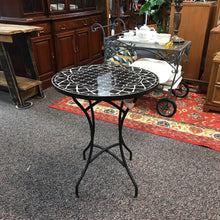Load image into Gallery viewer, Black And White Tile Table W/Metal Base (28x24x24)
