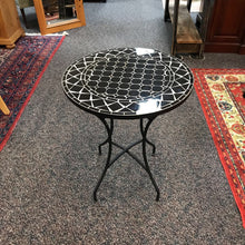 Load image into Gallery viewer, Black And White Tile Table W/Metal base (28x24x24)
