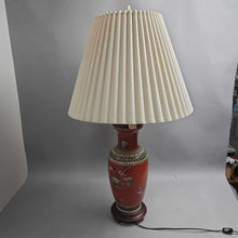 Load image into Gallery viewer, Asian Chinoiserie Porcelain Vase Table Lamp, Phoenix/Birds (32")
