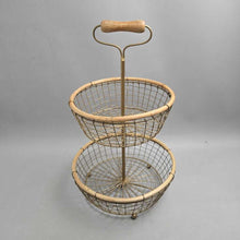 Load image into Gallery viewer, Metal 2-Tier Wire Basket Stand (19")
