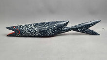 Load image into Gallery viewer, Carved Painted FIsh (~3.25x22x2.25)
