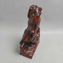 Load image into Gallery viewer, Carved Wood Roaring Tiger Sculpture (10.25")
