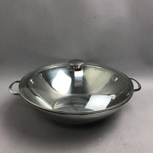 Load image into Gallery viewer, Wolfgang Puck Bistro Collection 14" Wok w/Glass Lid 18-10 Stainless Steel
