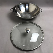 Load image into Gallery viewer, Wolfgang Puck Bistro Collection 14" Wok w/Glass Lid 18-10 Stainless Steel
