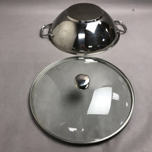 Load image into Gallery viewer, Wolfgang Puck Bistro Collection 14" Wok w/Glass Lid 18-10 Stainless Steel
