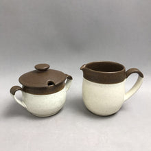 Load image into Gallery viewer, Vintage Denby Russet Speckled Stoneware Creamer &amp; Sugar England (4")
